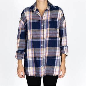 Small Old Navy plaid button down shirt